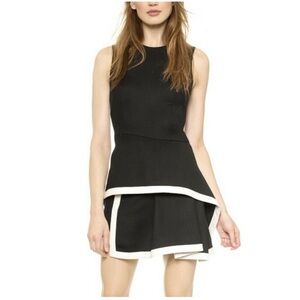 Alexander McQueen Women IT 44 Black Wool Stretch Fit n Flare Mini Dress